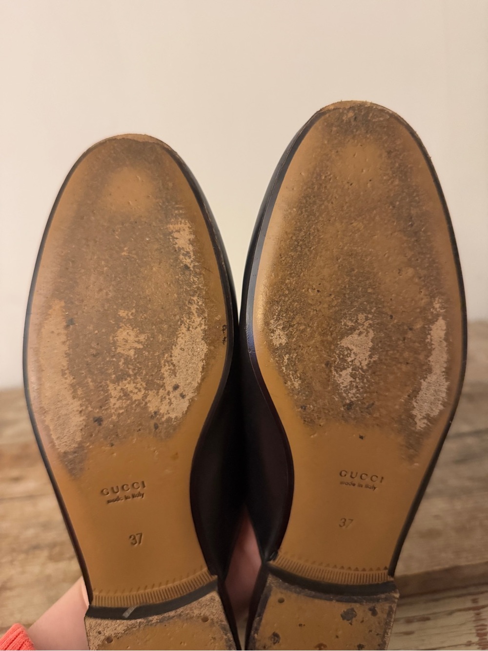 Gucci 37 Provincetown Black Leather Slide Loafer Mule Horsebit Shoes Flats - Picture 8 of 16
